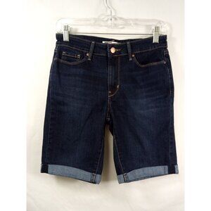 Signature Gold by Levi Strauss & Co. Women's Dark Blue Bermuda Shorts Size 2